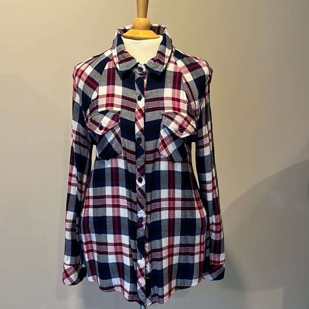 Rails button down plaid shirt